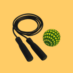 skipping rope and massage ball combo